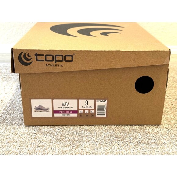 Topo Aura Womens Size 9 Purple Running Walking Shoes Max Cushioned Wide Toe Box - Picture 12 of 16